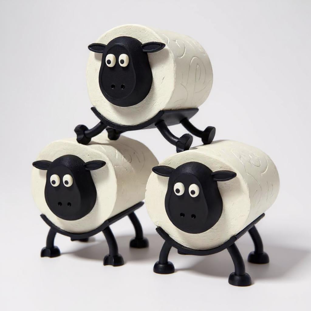 Sheep Toilet Roll Holder – Funny 3D Printed Bathroom Décor (Made in UK) 🐑🧻
