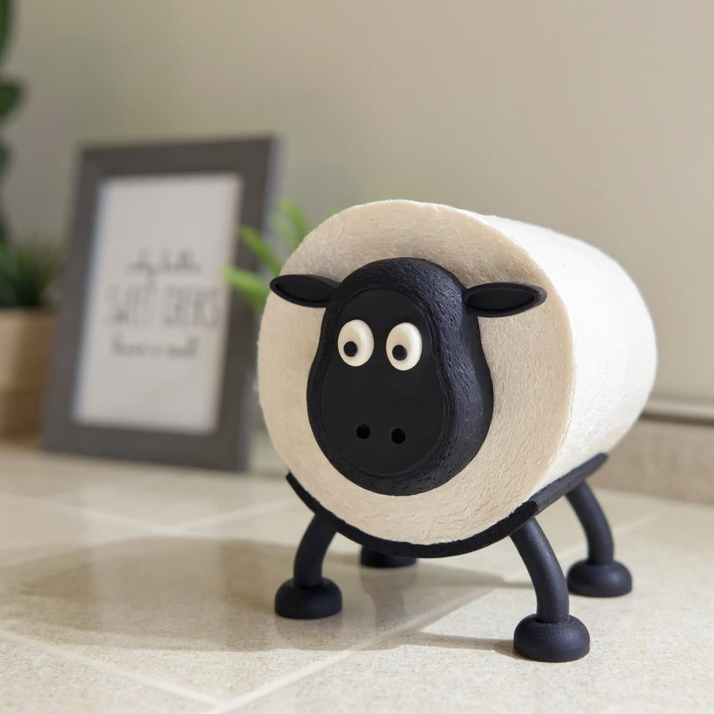 Sheep Toilet Roll Holder – Funny 3D Printed Bathroom Décor (Made in UK) 🐑🧻