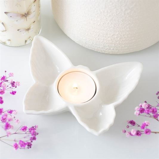 Photophore papillon blanc