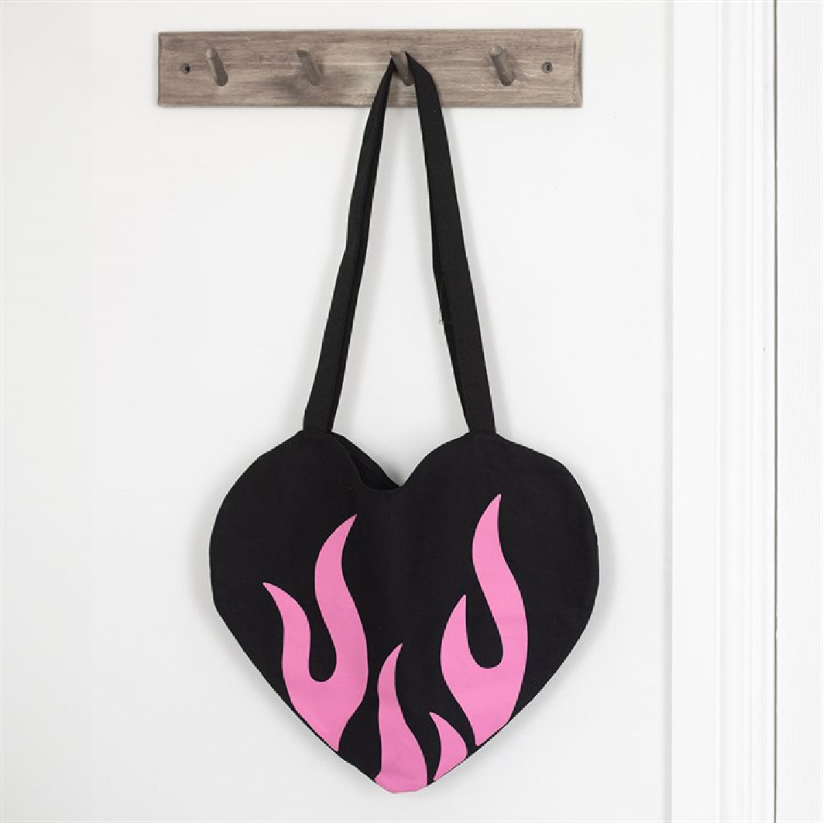 Sac fourre-tout Satin Burning Heart – Sac à bandoulière pop-punk léger en polyester